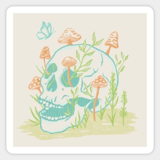 Mushroom skull (light) Sticker